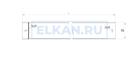 Лоток неперфорированный тяжелой серии 70х70х2000 (2,0 мм) нержавеющая сталь