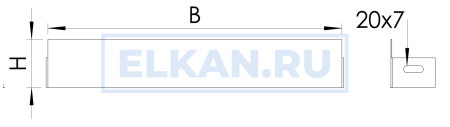 Заглушка лотка торцевая 80х80 мм (0,7 мм) оцинкованный