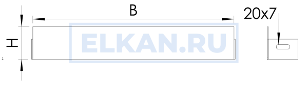 Заглушка лотка торцевая 400х80 мм (1,0 мм) оцинкованный
