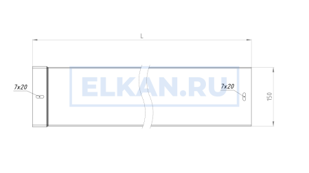 Лоток неперфорированный 150х150х3000 (1,2 мм) оцинкованный
