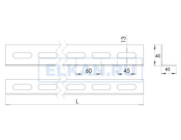 Уголок перфорированный 40х40 длина 3000 толщина 2.0 мм оцинкованный Уголок перфорированный 40х40 длина 3000 толщина 2.0 мм оцинкованный