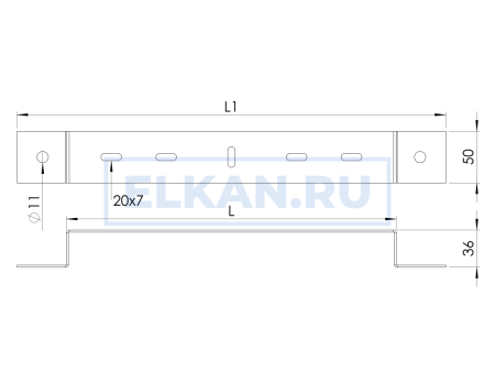 Скоба ТМ 600 мм нержавеющая сталь