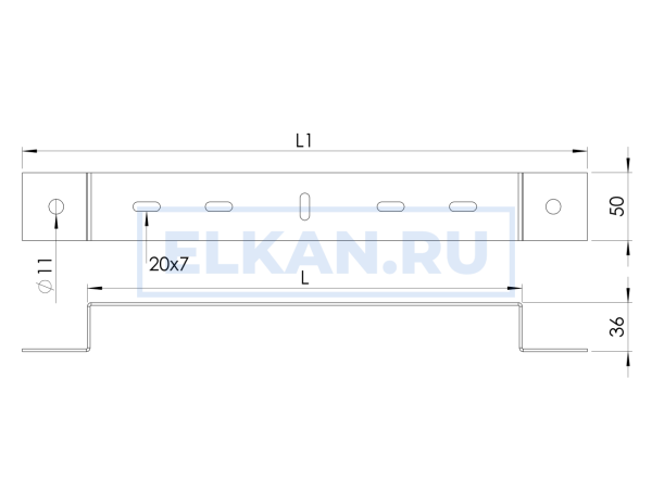 Скоба ТМ 600 мм оцинкованная