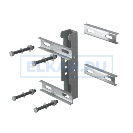 Крепление стойки к профильной трубе, оцинкованное