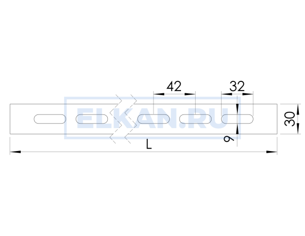 Полоса перфорированная К202 2,5 м оцинкованная Полоса перфорированная К202 2,5 м оцинкованная