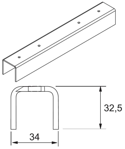 MSP 233 Канальный внутренний соединитель для профиля MS 4141 горячий цинк