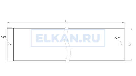 Лоток неперфорированный 200х100х3000 (1,0 мм) нержавеющая сталь