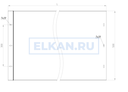 Лоток неперфорированный 500х200х2000 (1,0 мм) оцинкованный