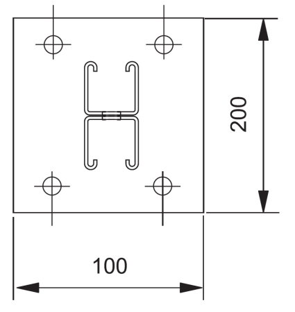 Стойка напольная MST 2х4141 длина 2000 мм горячий цинк