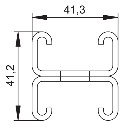 Strut профиль двойной перфорированный 2х41*21 толщина 2,5 мм длина 3000 мм горячий цинк
