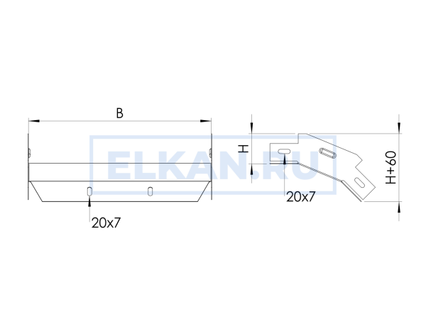 Угол вертикальный внешний 600х150 мм 45 градусов (1,0 мм) оцинкованный Угол вертикальный внешний 600х150 мм 45 градусов (1,0 мм) оцинкованный