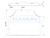 Угол Т-образный горизонтальный 100х50 (0,7 мм) оцинкованный