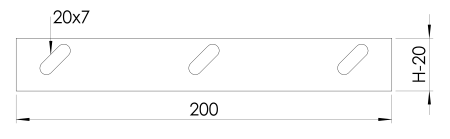 Соединительная планка универсальная, толщина 1,2 мм, для лотка высотой борта 100 мм горячий цинк
