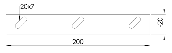 Соединительная планка универсальная, толщина 2,0 мм, для лотка высотой борта 50 мм оцинкованная
