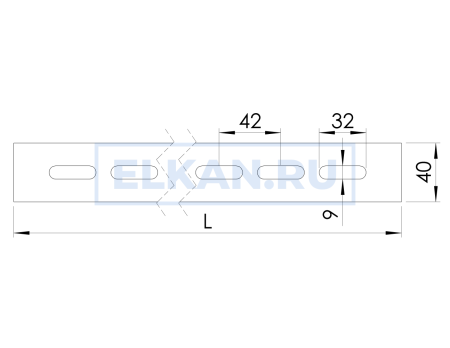 Полоса перфорированная К106 2,5 м нержавеющая сталь