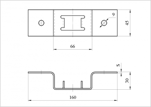Скоба кабельная К1157 горячий цинк