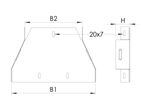 Переходник симметричный 150/80х80 оцинкованный