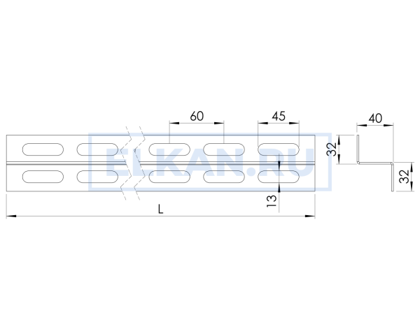Z - профиль К241 62х32х2000 толщина 2 мм горячий цинк Z - профиль К241 62х32х2000 толщина 2 мм горячий цинк