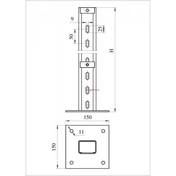 Стойка К314, горячий цинк