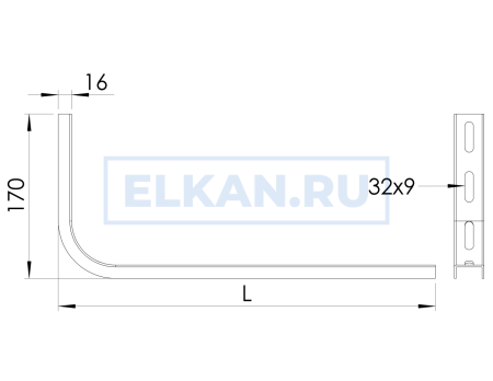 Подвес настенный 200 мм крашенный