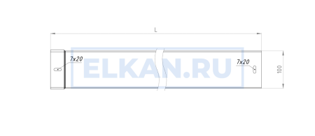 Лоток неперфорированный 100х100х2000 (1,0 мм) нержавеющая сталь
