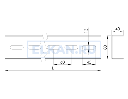 Швеллер К225 80х40х3000 толщина 2 мм оцинкованный Швеллер К225 80х40х3000 толщина 2 мм оцинкованный